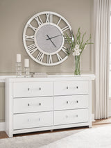 Maeling White Upholstered Panel Bedroom Set by Ashley at Eve Furniture
