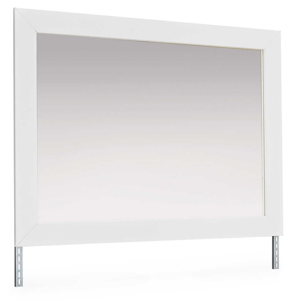 Maeling White Upholstered Panel Bedroom Set by Ashley at Eve Furniture