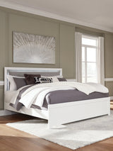 Maeling White Upholstered Panel Bedroom Set by Ashley at Eve Furniture