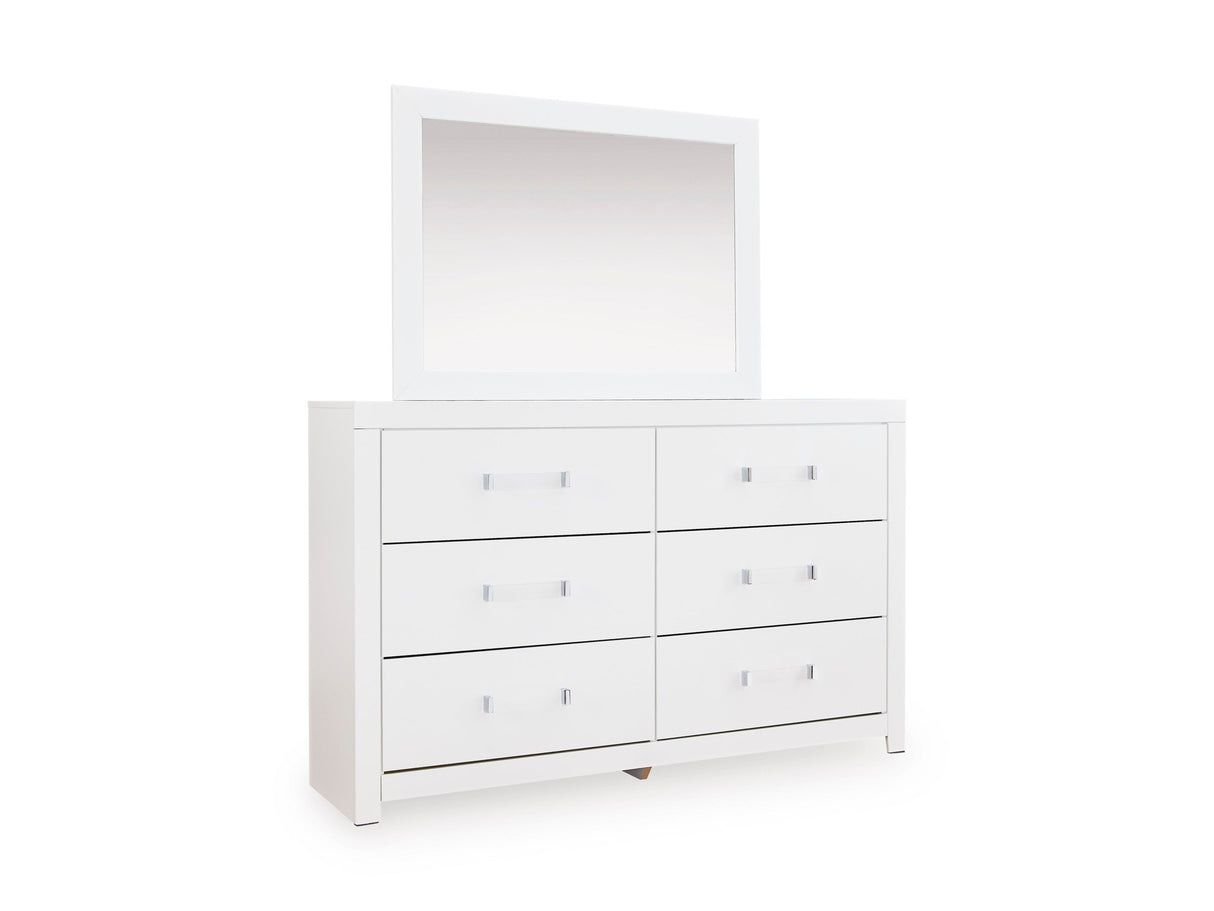 Maeling White Upholstered Panel Bedroom Set by Ashley at Eve Furniture