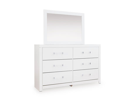 Maeling White Upholstered Panel Bedroom Set by Ashley at Eve Furniture