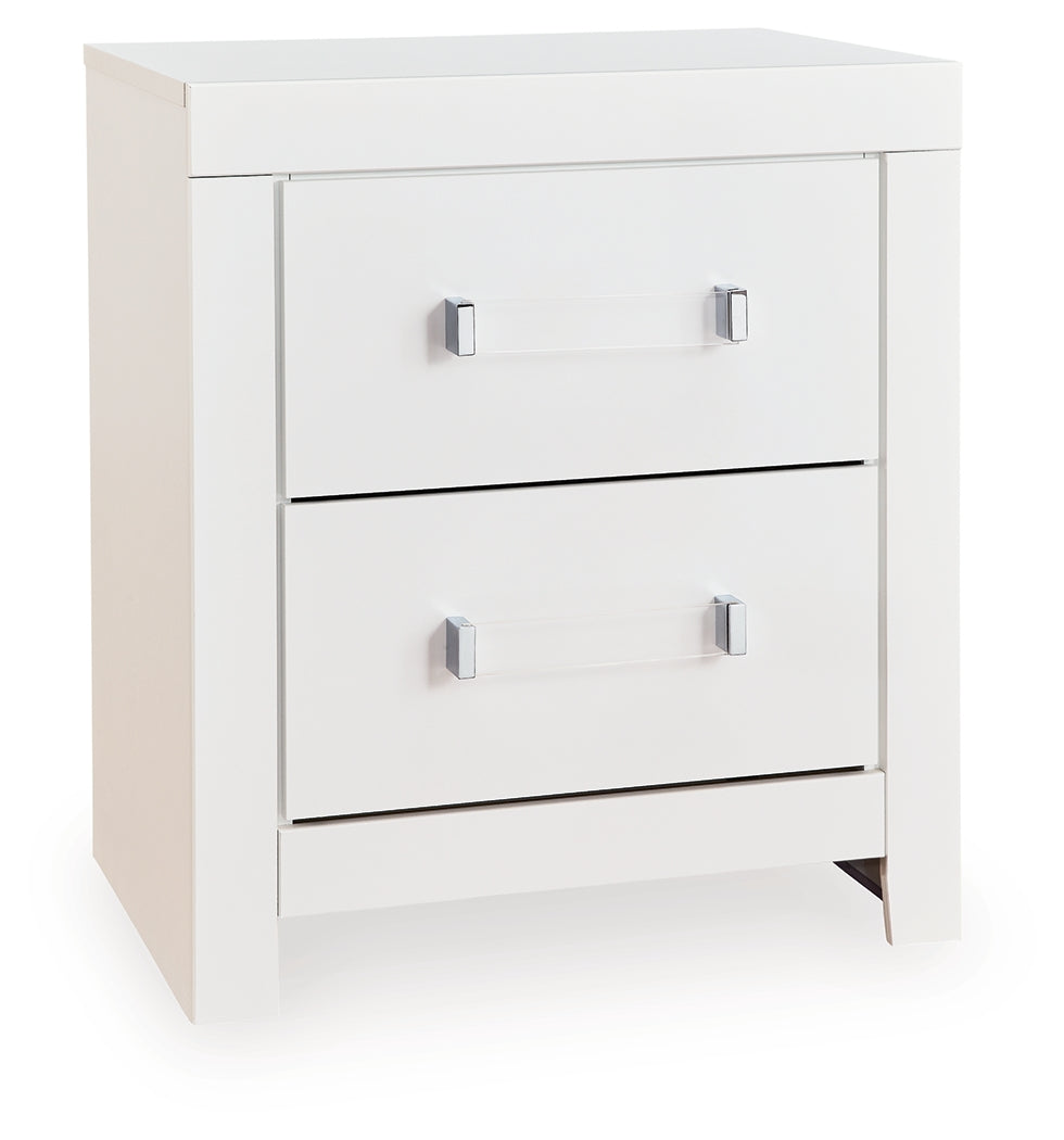 Maeling White Upholstered Panel Bedroom Set by Ashley at Eve Furniture