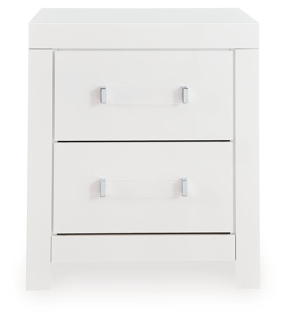 Maeling White Upholstered Panel Bedroom Set by Ashley at Eve Furniture