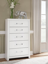 Maeling White Upholstered Panel Bedroom Set by Ashley at Eve Furniture