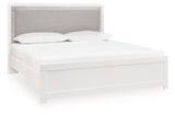 Maeling White Upholstered Panel Bedroom Set by Ashley at Eve Furniture