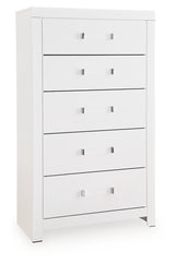 Maeling White Upholstered Panel Bedroom Set by Ashley at Eve Furniture
