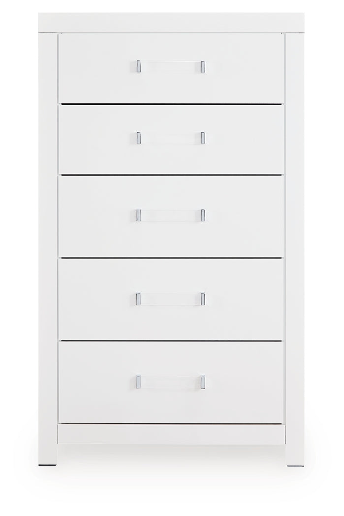 Maeling White Upholstered Panel Bedroom Set by Ashley at Eve Furniture