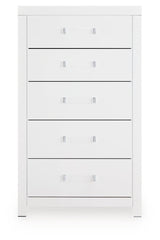 Maeling White Upholstered Panel Bedroom Set by Ashley at Eve Furniture