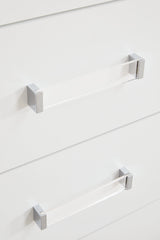 Maeling White Upholstered Panel Bedroom Set by Ashley at Eve Furniture