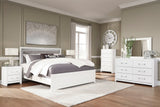 Maeling White Upholstered Panel Bedroom Set by Ashley at Eve Furniture