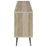 Maeve Grey/Antique Pine 2-Door Engineered Wood Accent Cabinet