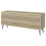 Maeve Grey/Antique Pine 2-Door Engineered Wood Accent Cabinet