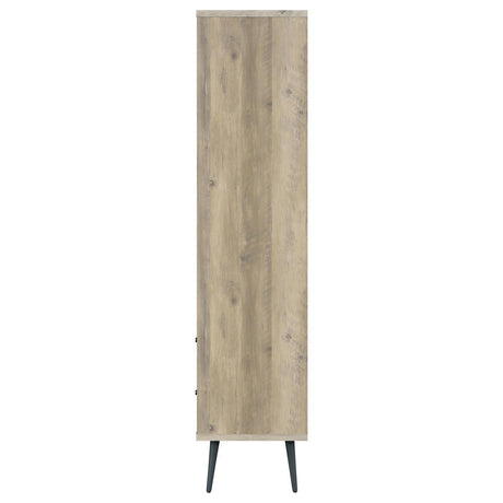 Maeve Distressed Pine 70-inch 3-shelf Bookcase with Drawers by Coaster at Eve Furniture