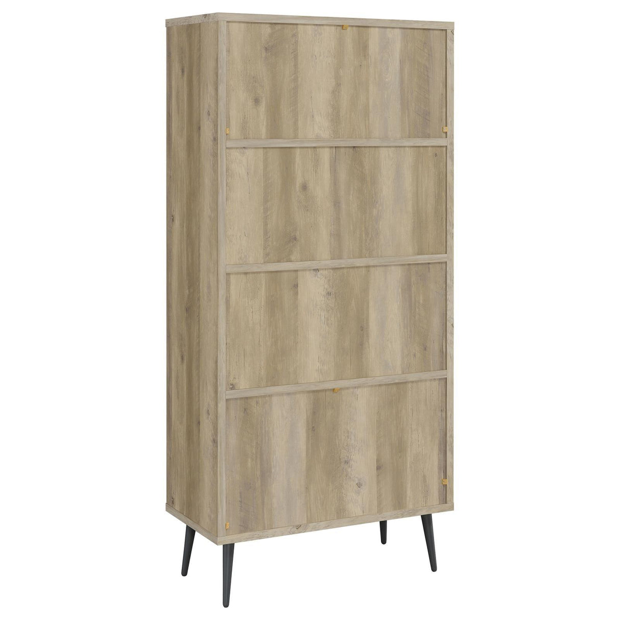 Maeve Distressed Pine 70-inch 3-shelf Bookcase with Drawers by Coaster at Eve Furniture