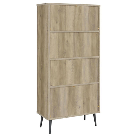 Maeve Distressed Pine 70-inch 3-shelf Bookcase with Drawers by Coaster at Eve Furniture