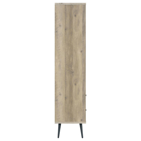 Maeve Distressed Pine 70-inch 3-shelf Bookcase with Drawers by Coaster at Eve Furniture