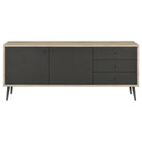 Maeve Gray and Antique Pine 2-Door Engineered Wood Accent Cabinet by Coaster at Eve Furniture