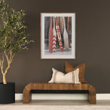 Maeve Lumbar Natural Linen w/ Orange Stripes Decorative Pillow Cover by Mercana at Eve Furniture