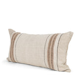 Maeve Lumbar Natural Linen w/ Orange Stripes Decorative Pillow Cover by Mercana at Eve Furniture