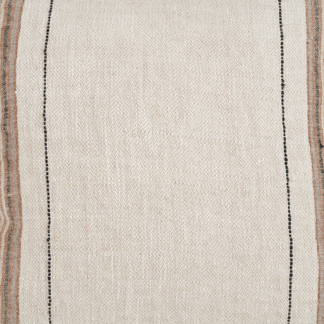 Maeve Square Natural Linen w/ Orange Stripes Decorative Pillow Cover by Mercana at Eve Furniture