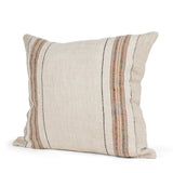 Maeve Square Natural Linen w/ Orange Stripes Decorative Pillow Cover by Mercana at Eve Furniture