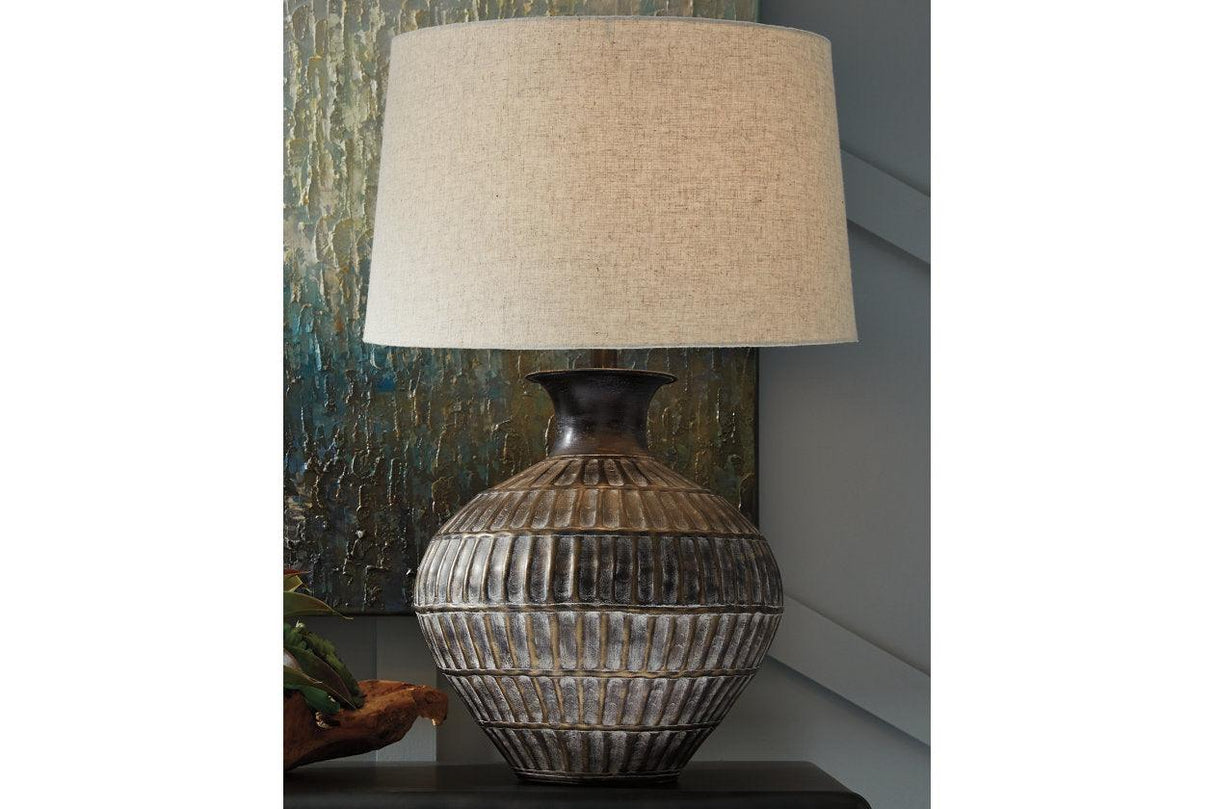 Magan Antique Bronze Finish Table Lamp by Ashley at Eve Furniture
