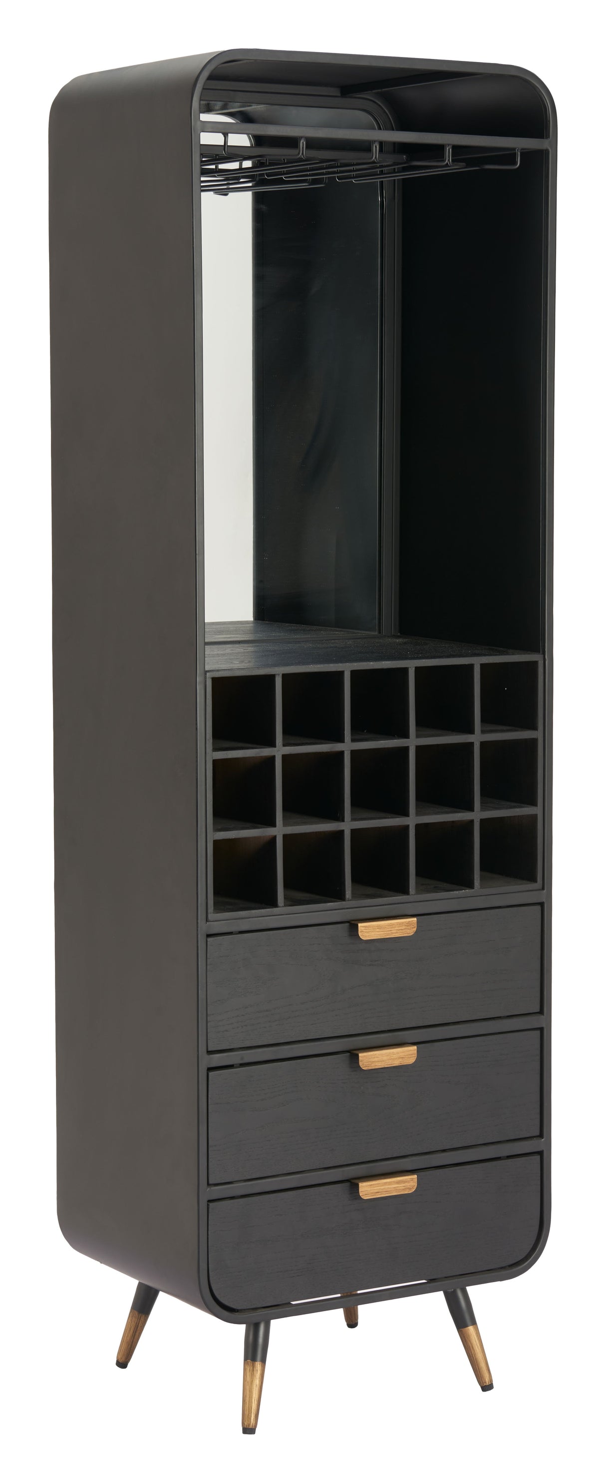 Magara Black Bar Cabinet by Zuomod at Eve Furniture