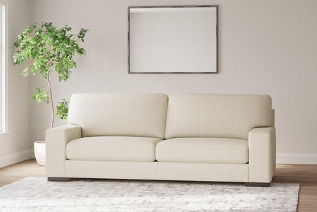 Maggie Birch Sofa and Ottoman by Ashley at Eve Furniture