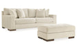 Maggie Birch Sofa and Ottoman by Ashley at Eve Furniture