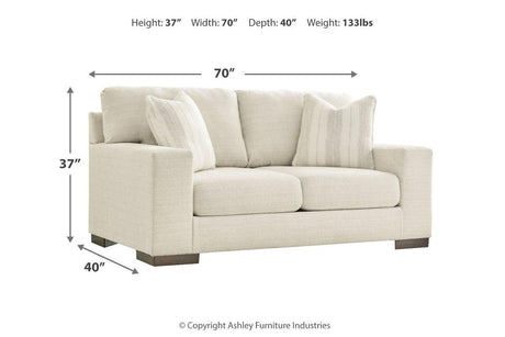 Maggie Birch Sofa, Loveseat and Ottoman by Ashley at Eve Furniture
