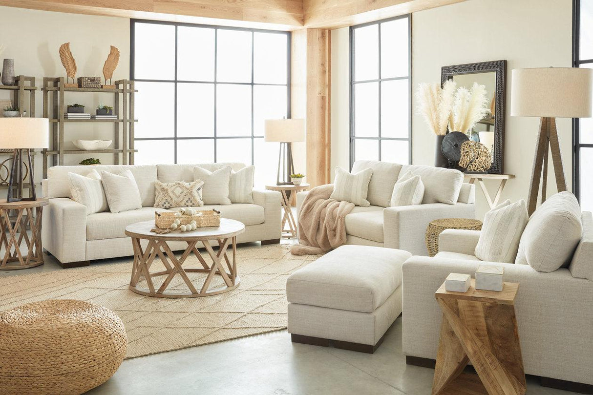 Maggie Birch Sofa, Loveseat and Ottoman by Ashley at Eve Furniture