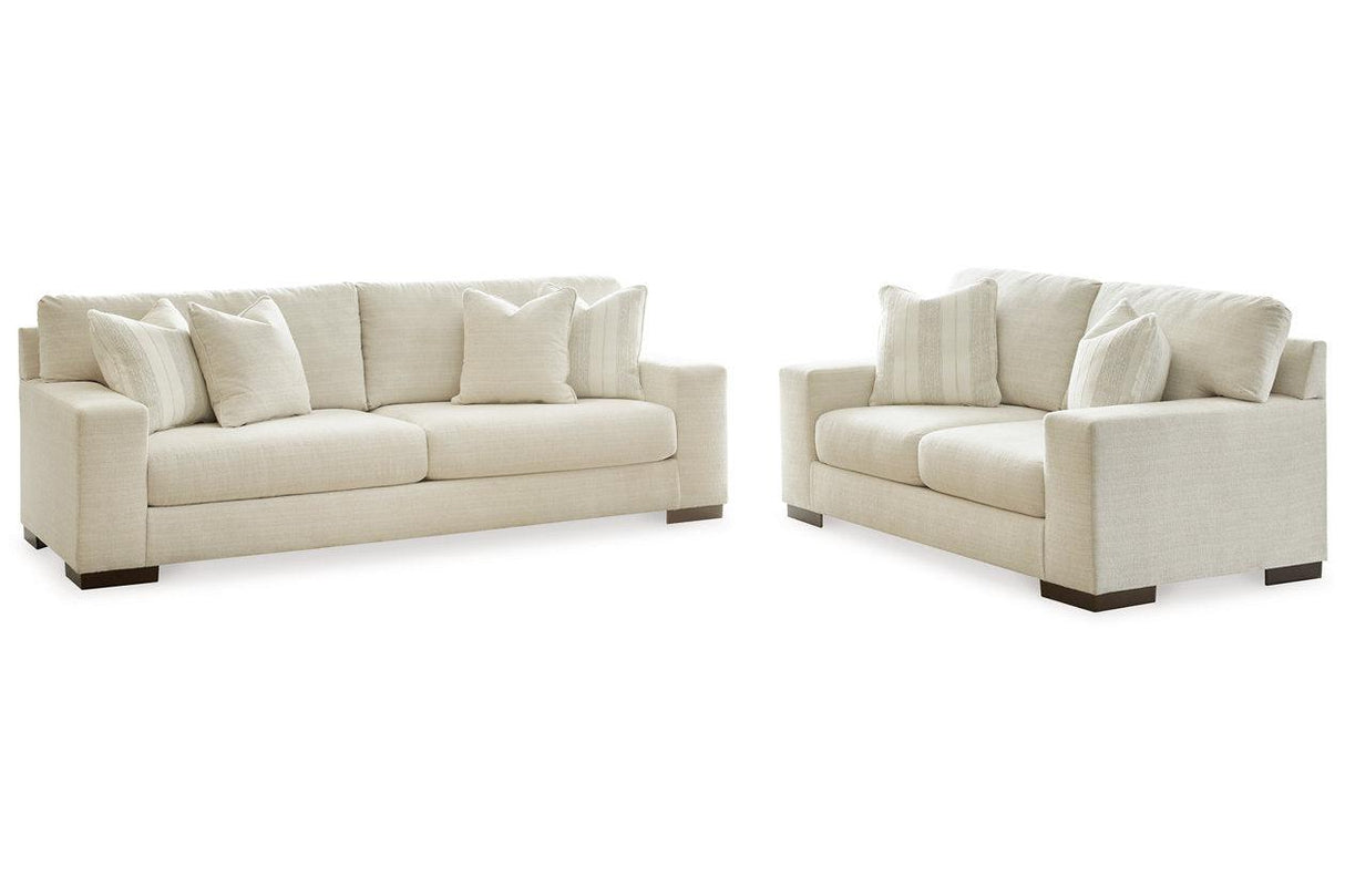 Maggie Birch Sofa, Loveseat, Chair and Ottoman by Ashley at Eve Furniture