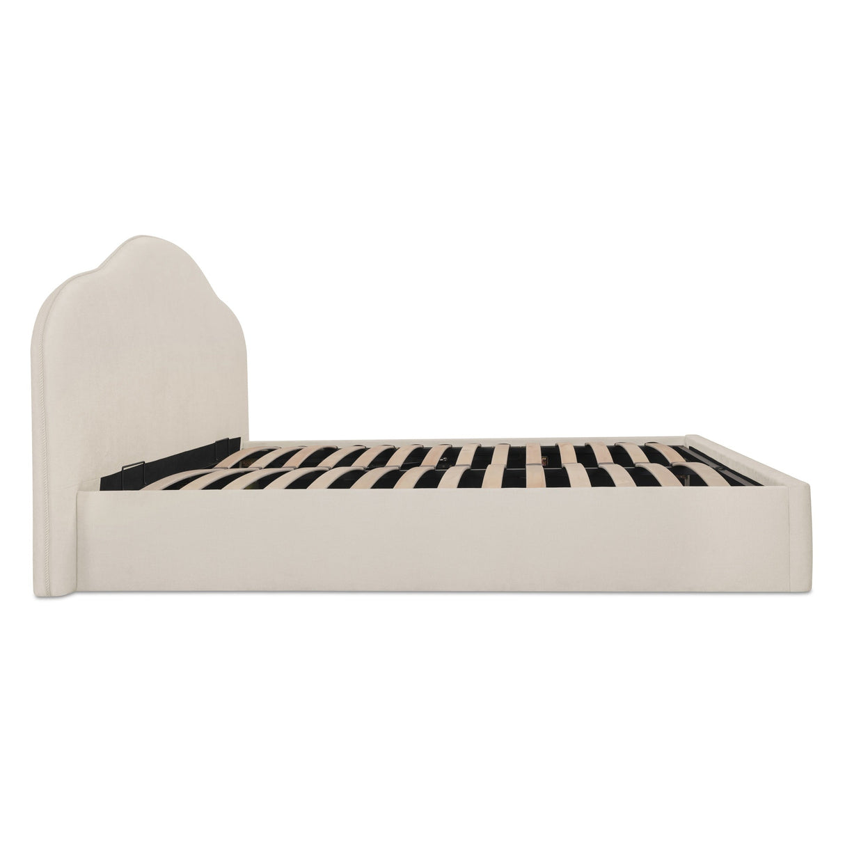 Maggie Cream King Storage Bed by Moe's Home at Eve Furniture