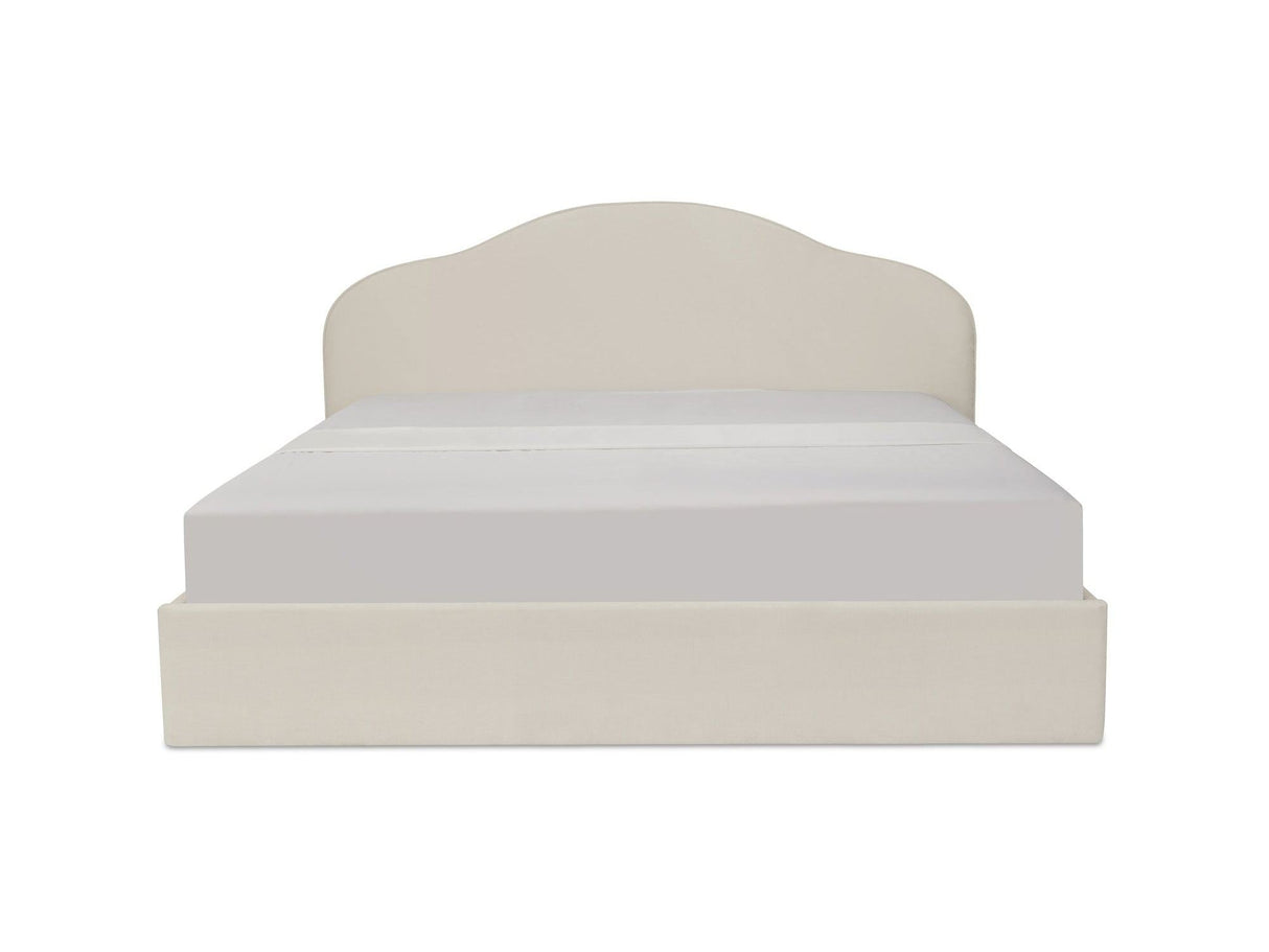 Maggie Cream King Storage Bed by Moe's Home at Eve Furniture