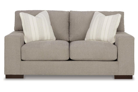 Maggie Flax Sofa, Loveseat, Oversized Chair and Ottoman by Ashley at Eve Furniture
