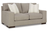 Maggie Flax Sofa, Loveseat, Oversized Chair and Ottoman by Ashley at Eve Furniture