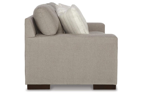 Maggie Flax Sofa, Loveseat, Oversized Chair and Ottoman by Ashley at Eve Furniture