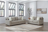 Maggie Flax Sofa, Loveseat, Oversized Chair and Ottoman by Ashley at Eve Furniture