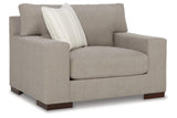 Maggie Flax Sofa, Loveseat, Oversized Chair and Ottoman by Ashley at Eve Furniture