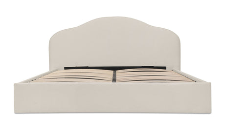 Maggie King Storage Bed Cream by Moe's Home at Eve Furniture