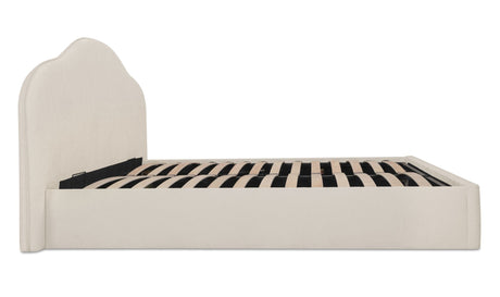 Maggie King Storage Bed Cream by Moe's Home at Eve Furniture