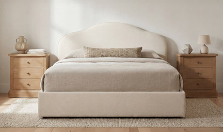 Maggie Queen Storage Bed Cream by Moe's Home at Eve Furniture