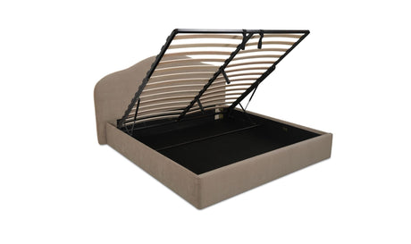 Maggie Queen Storage Bed Taupe by Moe's Home at Eve Furniture