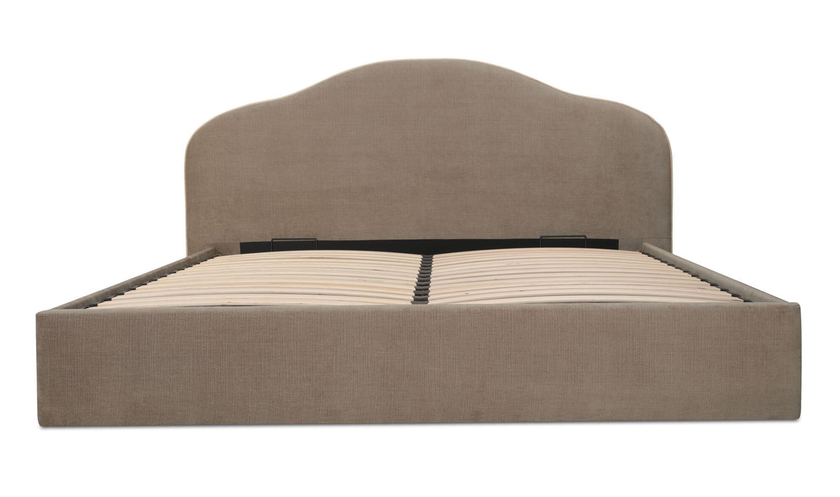 Maggie Queen Storage Bed Taupe by Moe's Home at Eve Furniture