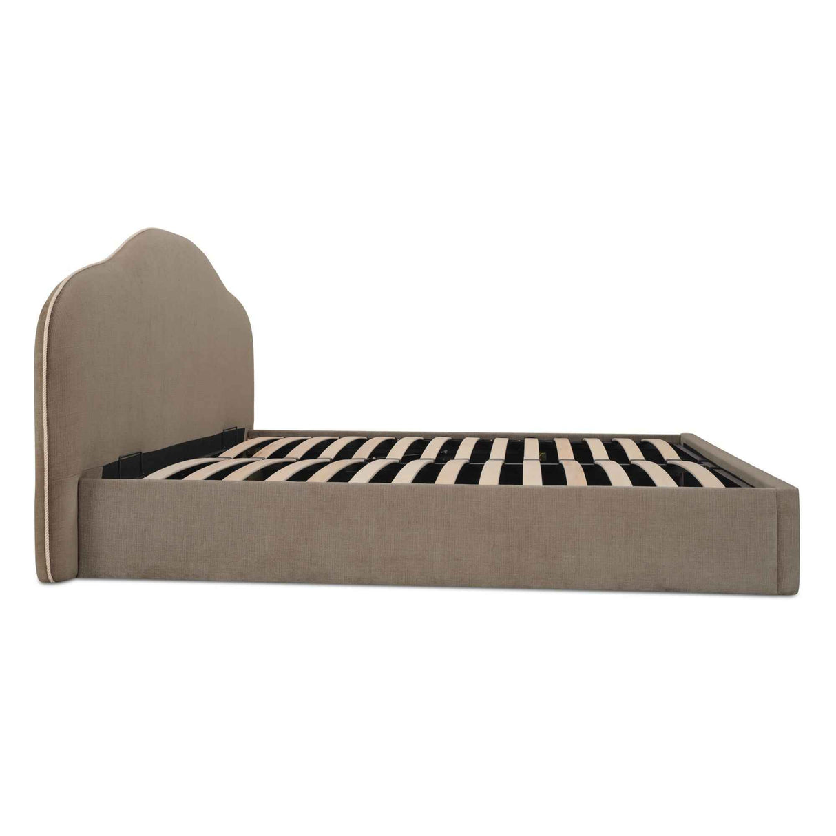 Maggie Taupe King Storage Bed by Moe's Home at Eve Furniture