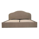 Maggie Taupe King Storage Bed by Moe's Home at Eve Furniture