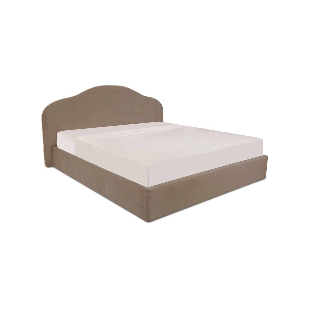 Maggie Taupe Queen Storage Bed by Moe's Home at Eve Furniture