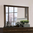 Maggie Walnut Mirror by Furniture of America at Eve Furniture