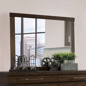 Maggie Walnut Mirror by Furniture of America at Eve Furniture