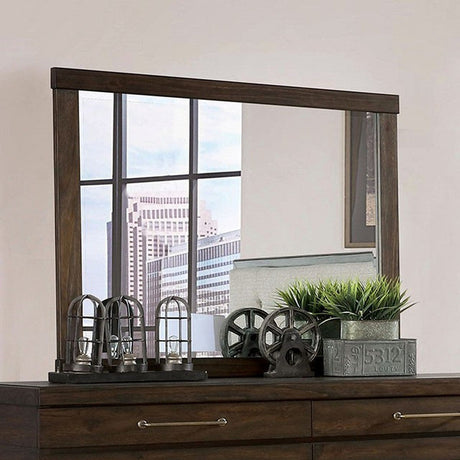 Maggie Walnut Mirror by Furniture of America at Eve Furniture